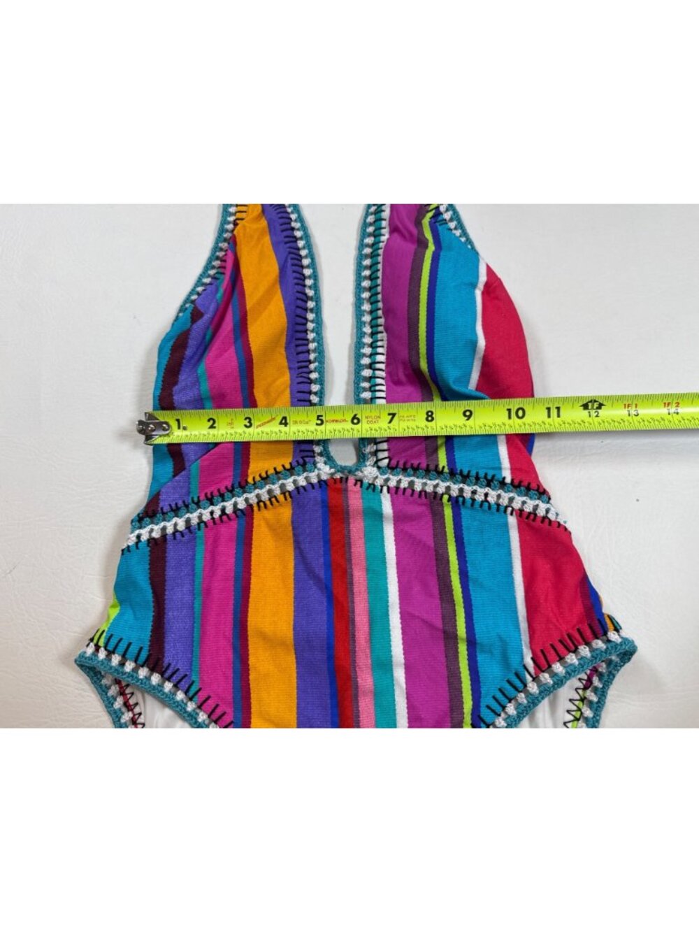 Nanette Lepore Sayulita Serape Embroidered One-Piece Swimsuit Womens M (PP571) - Picture 7 of 10